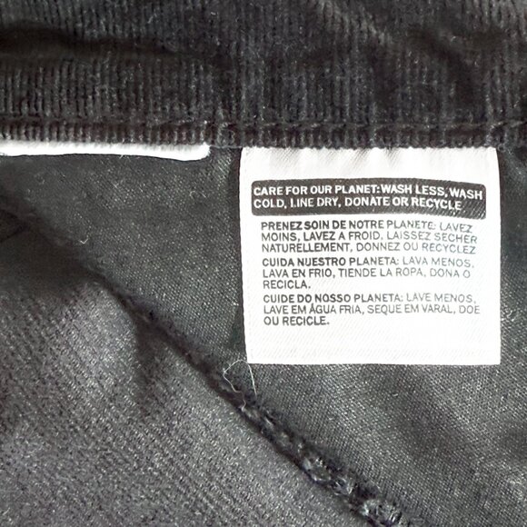 Levi's 724 Classic Straight Corduroy Jeans Size 29 Black Pants Mid Rise - Picture 7 of 9